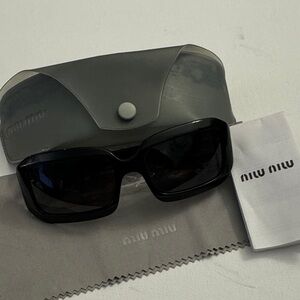 Miu Miu, Vintage Black w/silver details Sunglasses, Original case…
